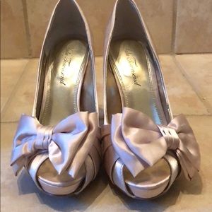 Champagne stiletto heels